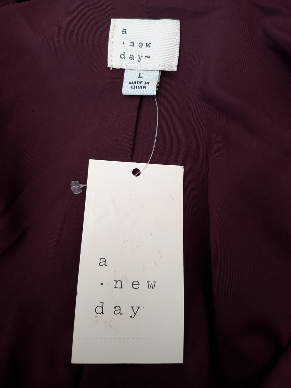 a new day Women's Burgundy Double-Breasted Blazer - Picture 2 of 7